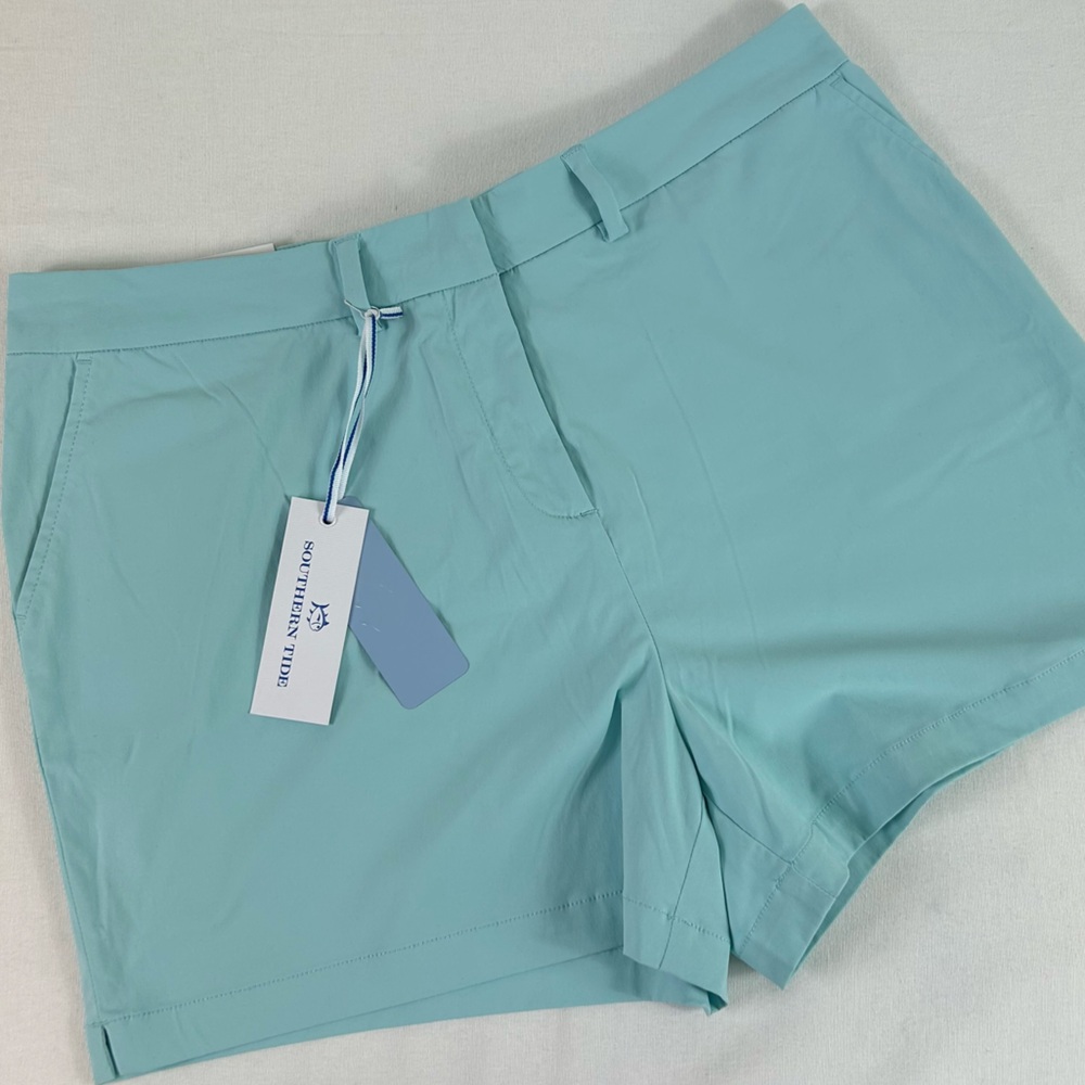NWT Southern Tide Inlet 4" Shorts Wake Blue Performance Collection Women’s 14